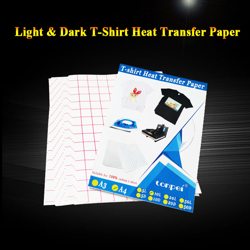 White Toner Transfer Paper - 10 Sheets Inkjet Heat Transfer Paper