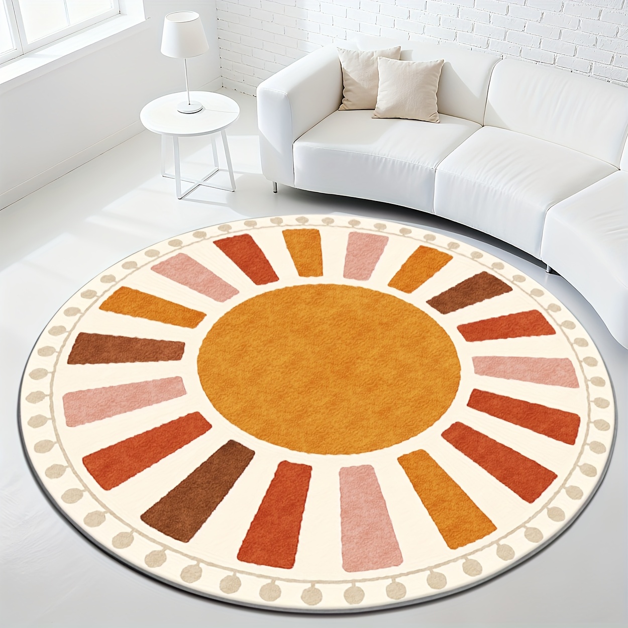 Vintage ocean wave round floor - Hall Commercial Printing review and price
