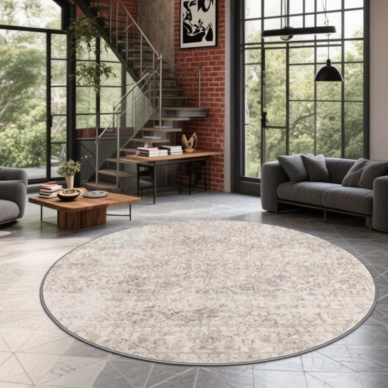 Abstract mottled round floor r - Hall Commercial Printing review and price