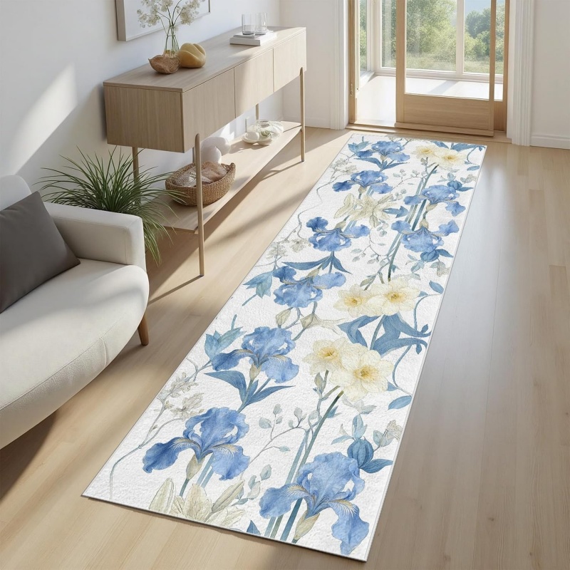 Watercolor Blue Iris Floral Ru - Hall Commercial Printing review and price